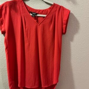 Simply Vera Vera Wang Red V-Neck Blouse